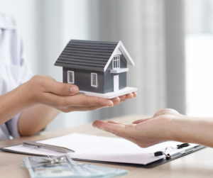 A small house represents owner builder home